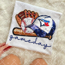 Load image into Gallery viewer, Gameday Sequin Baseball Hat Glove Teams Dropdown TRANSFER CCD INS

