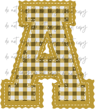 Load image into Gallery viewer, Letterman Stitch Alpha Customized DROPDOWN DTF TRANSFER BIA 26

