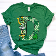 Load image into Gallery viewer, St Patrick’s Day Checkered Mascots DROPDOWN TRANSFER CSD JAN 26
