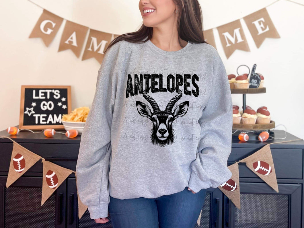 Antelopes BW Mascot TRANSFER