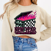 Load image into Gallery viewer, New Year Same Dumpster Fire Pink SLEEVE OPTION TRANSFER DWS
