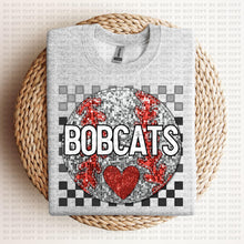 Load image into Gallery viewer, Baseball Mascots Faux Embroidery Checkered Sequin DROP DOWN TRANSFER ECHT 24
