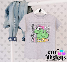 Load image into Gallery viewer, B2S Worm Pink Bow Grades DROPDOWN TRANSFER COR JUNE
