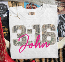 Load image into Gallery viewer, John 3:16 Retro Distressed Camo DTF TRANSFER TUESDAY
