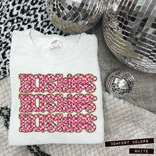 Load image into Gallery viewer, Pink Checker Gold Glitter Mascot Dropdown TRANSFER CAP APR
