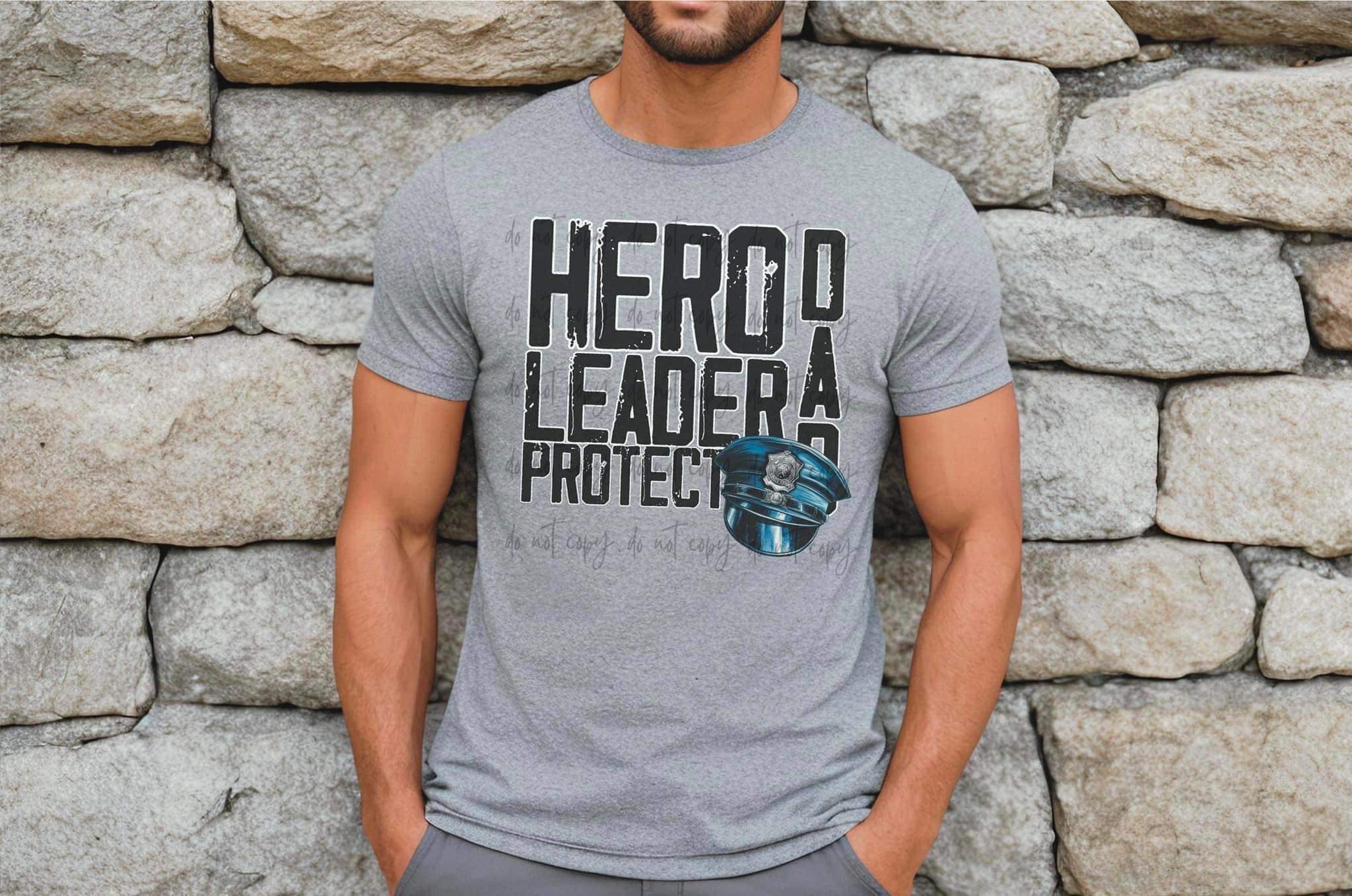 Hero Leader Protector Police Dad TRANSFER – Sassy Sublimation & Screen ...