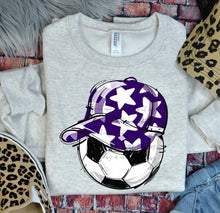 Load image into Gallery viewer, Play Ball Soccer Happy Face Hat DROPDOWN TRANSFER BIA
