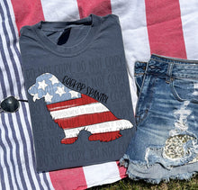 Load image into Gallery viewer, Patriotic Dog Designs Black Text SWD MAY DROPDOWN TRANSFER
