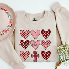 Load image into Gallery viewer, No Greater Love Polka Dot Hearts DROPDOWN TRANSFER SDD FEB
