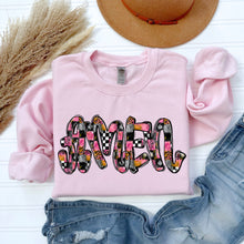 Load image into Gallery viewer, AMEN Graffiti Checker Leopard Pink Floral TRANSFER SDD MAR 26
