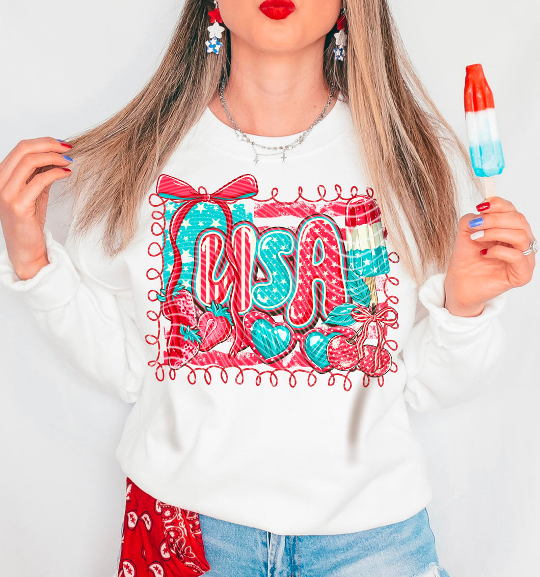 USA Popsicle Heart Glasses TRANSFER AGCM MAY 25