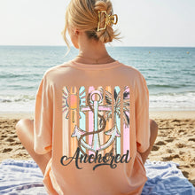 Load image into Gallery viewer, Anchored Striped With Sun And Palm Tree TRANSFER SDD APR 26
