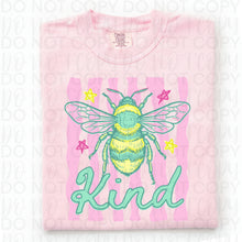 Load image into Gallery viewer, Bee Kind Pink Stripes TRANSFER UAC APR 26

