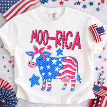 Load image into Gallery viewer, Moo-rica RWB Cow Stars TRANSFER AGCM MAY 26
