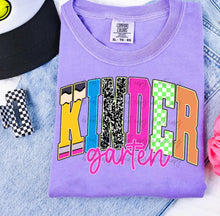 Load image into Gallery viewer, Pencil Pink Blue Varsity Arch School Grades DROPDOWN TRANSFER
