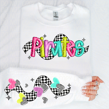 Load image into Gallery viewer, Bright Checkered Mascot With Sleeve Option DTF TRANSFER CSD
