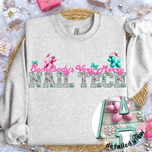 Load image into Gallery viewer, Somebody’s Very Merry Title Faux Embroidery (DROPDOWN) TRANSFER
