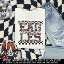 Load image into Gallery viewer, Let’s Go Football Faux Embroidery Checkered Mascots DROPDOWN TRANSFER CAP 24
