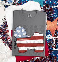 Load image into Gallery viewer, Patriotic Dog Designs Black Text SWD MAY DROPDOWN TRANSFER
