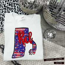 Load image into Gallery viewer, RWB Glitter States (all 50 states available) TRANSFER CAP APR
