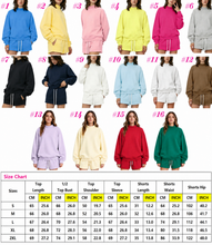 Load image into Gallery viewer, Women’s Blank Mock Neck Pullover &amp; Short Set 12 Colors
