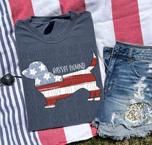 Load image into Gallery viewer, Patriotic Dog Designs White Text SWD MAY DROPDOWN TRANSFER
