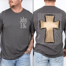 Load image into Gallery viewer, John 3 16 Script Cross COLOR DROPDOWN With POCKET TRANSFER SDD JAN 26
