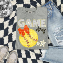 Load image into Gallery viewer, Dalmatian Game Day Softball With Bow DROPDOWN TRANSFER CAP FEB
