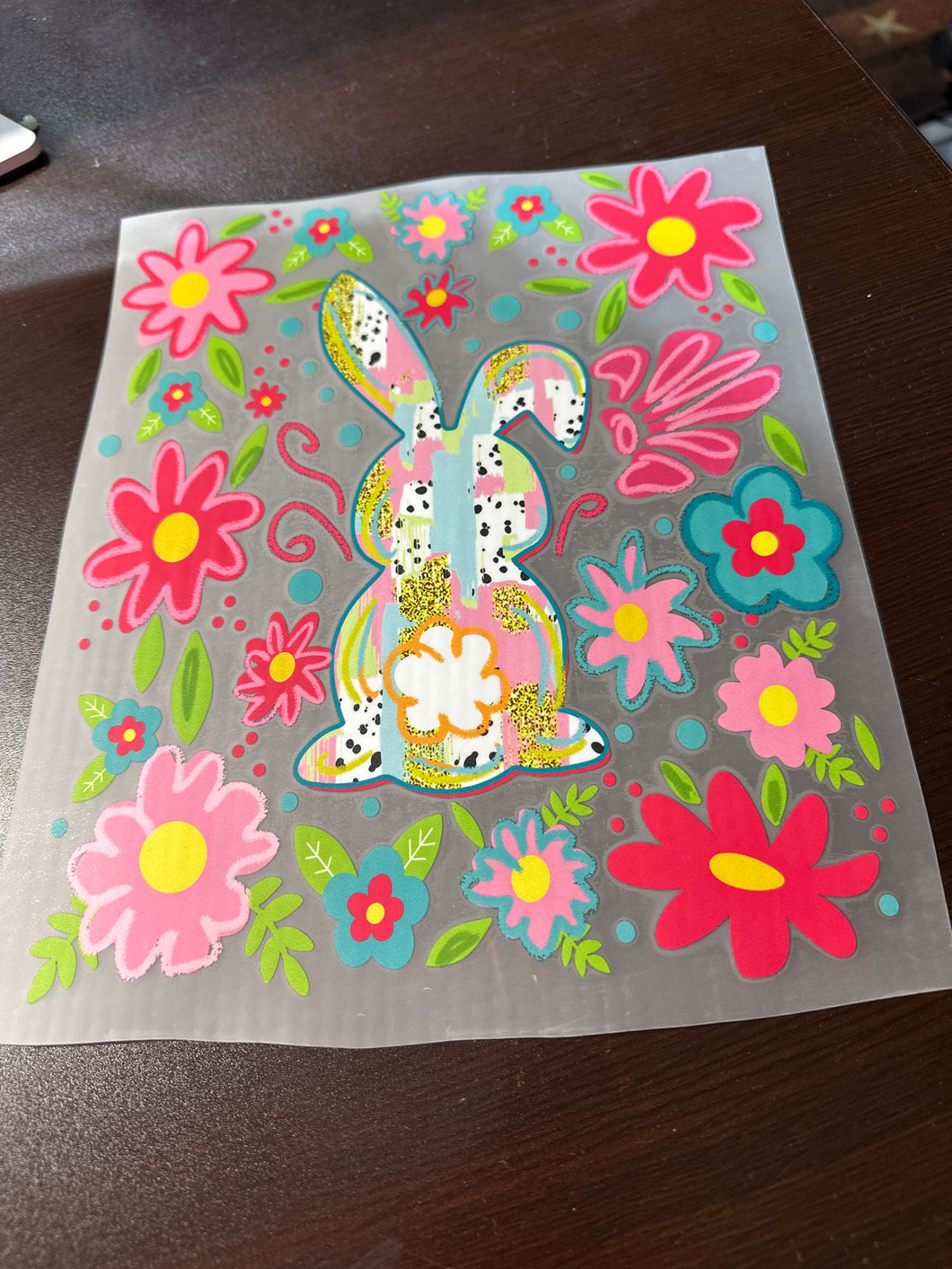 Floral Bunny Collage RTS DTF TRANSFER