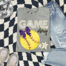 Load image into Gallery viewer, Dalmatian Game Day Softball With Bow DROPDOWN TRANSFER CAP FEB
