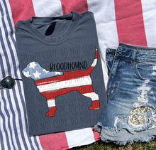 Load image into Gallery viewer, Patriotic Dog Designs Black Text SWD MAY DROPDOWN TRANSFER
