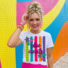 Load image into Gallery viewer, Rainbow Stripes Stars School Mascots DROPDOWN TRANSFER CAP MAY 26
