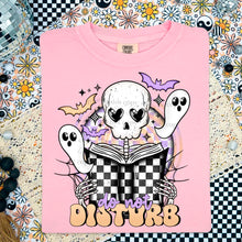 Load image into Gallery viewer, Do Not Disturb Skelly Reading Checkered Book TRANSFER CSC
