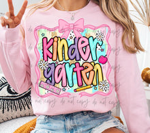 Load image into Gallery viewer, Preppy Paint Brush Pink Bow Frame School Grades DROPDOWN TRANSFER
