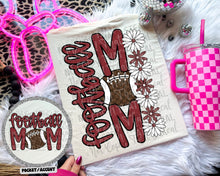 Load image into Gallery viewer, Floral Football Mom With Pocket DROPDOWN TRANSFER CAP JUNE
