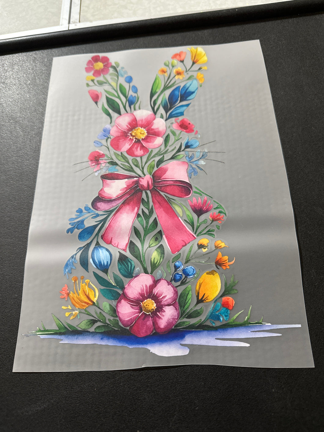 Floral Bunny RTS DTF TRANSFER