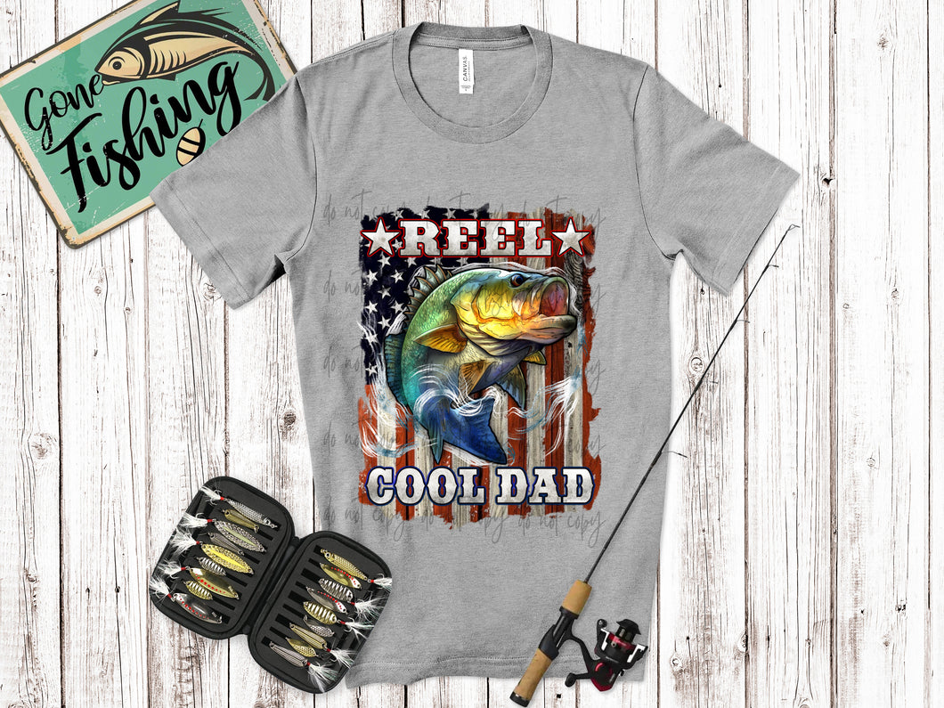 Reel Cool Dad Bass Fish TRANSFER