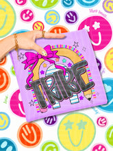 Load image into Gallery viewer, Rainbow Crayon Pink Bow School Mascots DROPDOWN TRANSFER CAP JUNE 26

