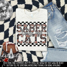 Load image into Gallery viewer, Let’s Go Football Faux Embroidery Checkered Mascots DROPDOWN TRANSFER CAP 24
