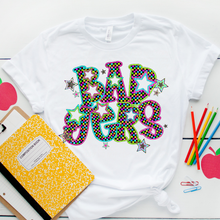 Load image into Gallery viewer, Neon Bright Checker Star Mascots Dropdown TRANSFER CSD MAY 25
