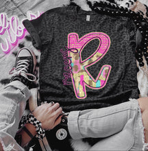 Load image into Gallery viewer, Rainbow Leopard Single Letter Mascot Dropdown TRANSFER CAP APR
