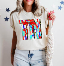 Load image into Gallery viewer, RWB Brushstroke Bow States (all 50 states available) TRANSFER CST MAY
