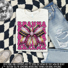 Load image into Gallery viewer, Pink Faux Rhinestone Bow Mascots Dropdown TRANSFER CAP SEPT 24
