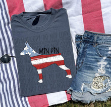 Load image into Gallery viewer, Patriotic Dog Designs Black Text SWD MAY DROPDOWN TRANSFER
