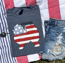 Load image into Gallery viewer, Patriotic Dog Designs Black Text SWD MAY DROPDOWN TRANSFER
