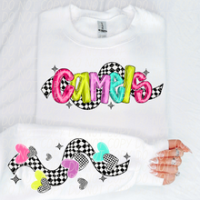 Load image into Gallery viewer, Bright Checkered Mascot With Sleeve Option DTF TRANSFER CSD
