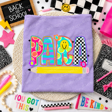 Load image into Gallery viewer, School Alpha Retro Floral Checker Zebra School Titles DROPDOWN TRANSFER SCG JUNE 26
