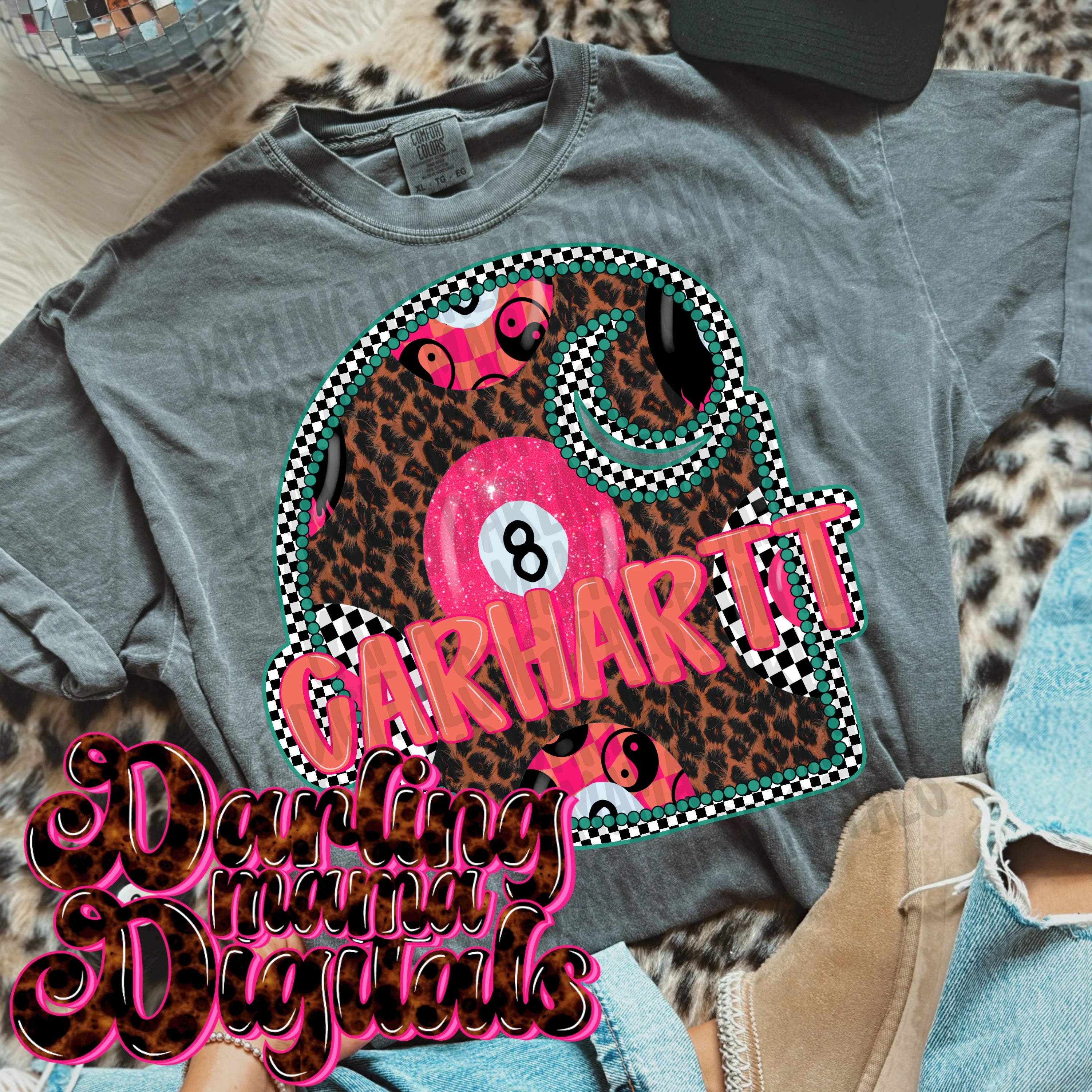 Pink 8 Ball Leopard Carh_rtt TRANSFER DMD JAN 26 – Sassy Sublimation ...