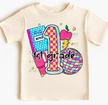 Load image into Gallery viewer, Pink Checker Disco Apple Collage School Grades DROPDOWN TRANSFER
