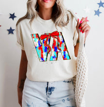 Load image into Gallery viewer, RWB Brushstroke Bow States (all 50 states available) TRANSFER CST MAY
